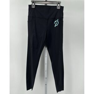 Peloton Women's High Rise Flex Pocket Leggings Size Small S Black Logo TWGF